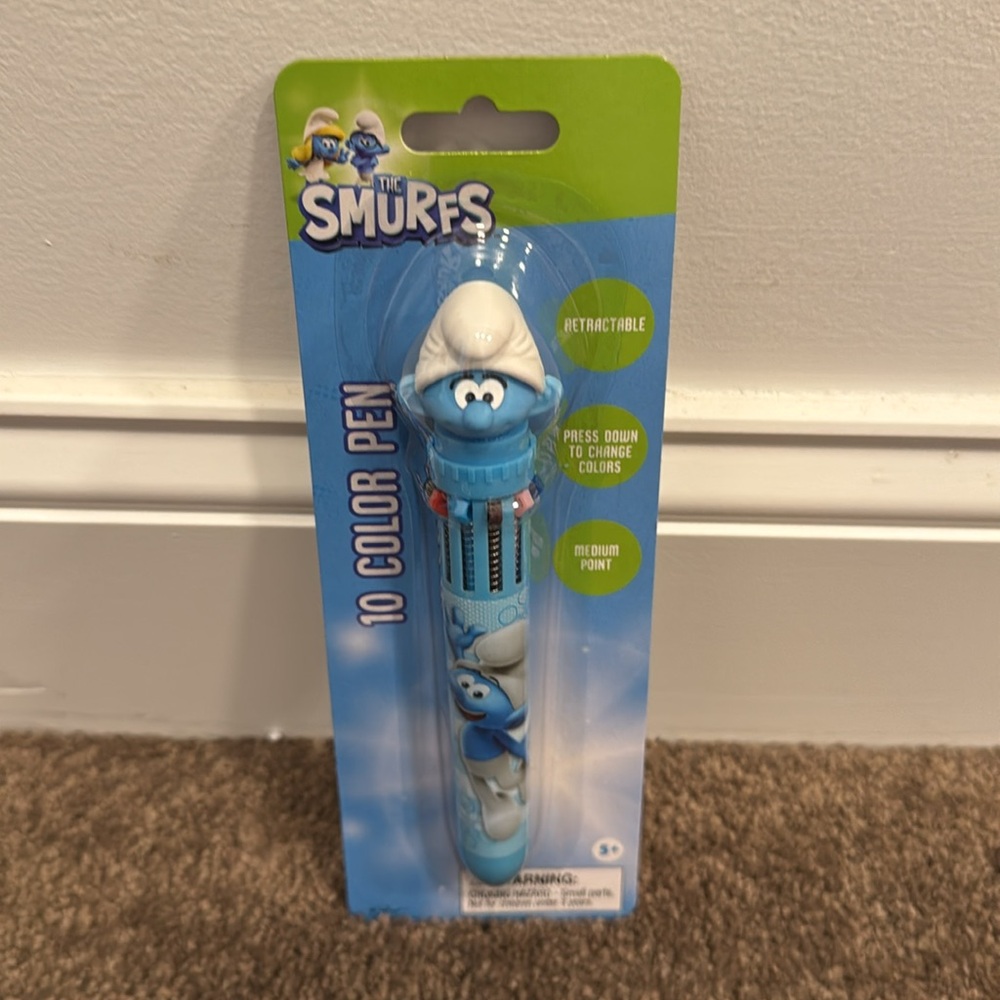 Smurfs Lanyard, Crocs Charms, and 10 Color Pen Set bundle NWT - Picture 4 of 4